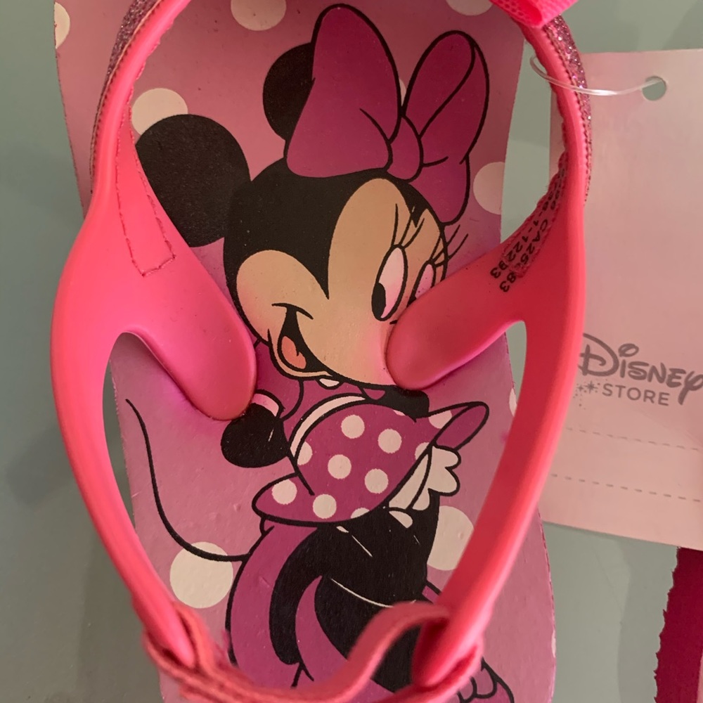 mini mouse kids girls disney shoes glitter sandals - Picture 3 of 9